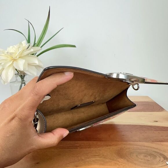 NWT Coach Eliza Small Flap Crossbody With Floral Print - Picture 7 of 11